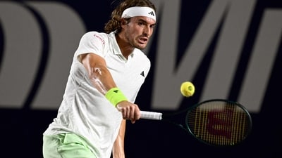 Greece's Stefano Tsitsipas returns the ball to Norway's Casper Ruud during the Mexico ATP Open 250 men's singles semifinals tennis match at the Cabo Sports Complex (AFP) Greece's Stefano Tsitsipas returns the ball to Norway's Casper Ruud during the Mexico ATP Open 250 men's singles semifinals tennis match at the Cabo Sports Complex (AFP)