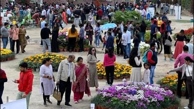 This year the event’s theme was “Stock” flower and over 70 species of flowers were kept on display with several nursery stalls selling the plants, gardening accessories, tools, manure. (Sunil Ghosh/HT Photo) This year the event’s theme was “Stock” flower and over 70 species of flowers were kept on display with several nursery stalls selling the plants, gardening accessories, tools, manure. (Sunil Ghosh/HT Photo)
