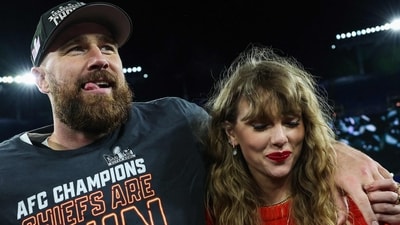Travis Kelce was spotted partying at Vegas nightclub after visiting Taylor Swift in Sydney (Getty Images via AFP) Travis Kelce was spotted partying at Vegas nightclub after visiting Taylor Swift in Sydney (Getty Images via AFP)