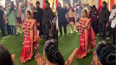 Bride grooves to Taylor Swift’s Love Story during her wedding. (Instagram/@atri.thestoryteller) Bride grooves to Taylor Swift’s Love Story during her wedding. (Instagram/@atri.thestoryteller)