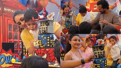 Kareena Kapoor and Saif Ali Khan's son Jeh at his birthday party in Mumbai recently. Kareena Kapoor and Saif Ali Khan's son Jeh at his birthday party in Mumbai recently.