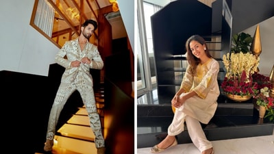 Shahid Kapoor often uses different spaces at his Mumbai home to pose for pictures as he showcases his looks. The actor, who was last seen in Teri Baaton Mein Aisa Uljha Jiya, posed on the statement black staircase during one such photoshoot. Wife Mira Rajput too keeps using the black staircase as a backdrop for pictures. 