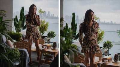 Mira Rajput keeps sharing photos of herself posing in the well-maintained balcony garden of her and Shahid Kapoor's family home in Mumbai. Apart from planters filled with lush plants and cosy white and brown outdoor furniture, the calming space's USP is that it offers a dynamic view of the city.&nbsp; 