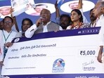 Congress president Mallikarjun Kharge has announced Indiramma Universal Basic Income Support of  <span class='webrupee'>₹</span>5,000 per month to every poor family in Andhra Pradesh. 