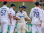 India's batter Dhruv Jurel greets England's players after the fourth Test. India's batter Dhruv Jurel greets England's players after the fourth Test.