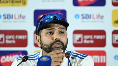 India's captain Rohit Sharma addresses a press conference after their win during the fourth Test against England (AFP) India's captain Rohit Sharma addresses a press conference after their win during the fourth Test against England (AFP)