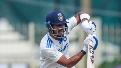 Jurel won player of the match, having practically saved India from the brink by scoring 90 in 149 balls in the first innings and then remaining unbeaten on 39 off 77. He knocked off the winning runs for India. (AP) Jurel won player of the match, having practically saved India from the brink by scoring 90 in 149 balls in the first innings and then remaining unbeaten on 39 off 77. He knocked off the winning runs for India. (AP)