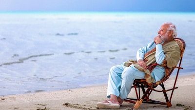 Prime Minister Narendra Modi during his visit to Bangaram in Lakshadweep. (PTI) Prime Minister Narendra Modi during his visit to Bangaram in Lakshadweep. (PTI)