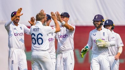 It was Joe Root who got the breakthrough for England in the form of Yashasvi Jaiswal, with James Anderson taking a sensational catch. (PTI) It was Joe Root who got the breakthrough for England in the form of Yashasvi Jaiswal, with James Anderson taking a sensational catch. (PTI)