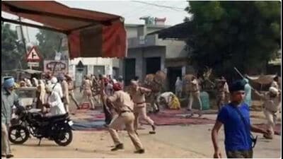 The 130-page supplementary chargesheet was filed against Badal, Saini, inspector general of police (IGP) Paramraj Singh Umranangal, DIG Amar Singh Chahal, then Faridkot senior superintendent of police (SSP) Sukhminder Singh Mann and SSP Charanjit Singh Sharma in FIR-129 registered in 2018 after the Kotkapura firing incident (HT File) The 130-page supplementary chargesheet was filed against Badal, Saini, inspector general of police (IGP) Paramraj Singh Umranangal, DIG Amar Singh Chahal, then Faridkot senior superintendent of police (SSP) Sukhminder Singh Mann and SSP Charanjit Singh Sharma in FIR-129 registered in 2018 after the Kotkapura firing incident (HT File)