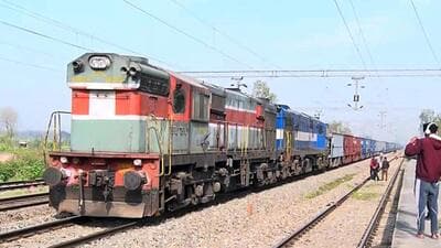 The freight train, which rolled out of Kathua on Sunday afternoon, was brought to a stop near Uchchi Basti in Mukerian on Monday. (ANI Photo) The freight train, which rolled out of Kathua on Sunday afternoon, was brought to a stop near Uchchi Basti in Mukerian on Monday. (ANI Photo)