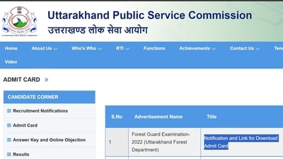 UKPSC schedules PET/PST for Forest Guard exam on March 10-11