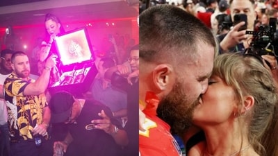 Travis Kelce's Vegas night with Pattrick Mahomes (X, AP) Travis Kelce's Vegas night with Pattrick Mahomes (X, AP)