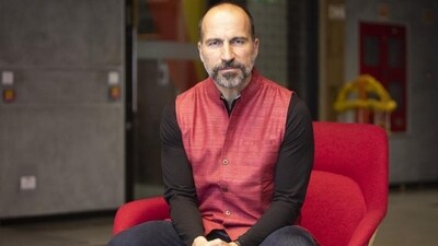 Dara Khosrowshahi, chief executive officer of Uber Technologies Inc.,  in Bengaluru, , Oct. 23, 2019. (Bloomberg)