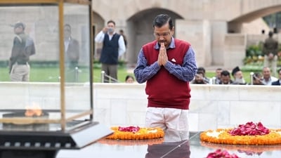 "But Sisodia chose not to leave the path of truth," Arvind Kejriwal added.&nbsp; (HT Photo/Sanchit Khanna)