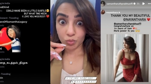 A screen grab of Samantha's Instagram stories A screen grab of Samantha's Instagram stories