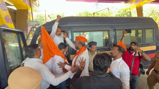 Activist Manoj Jarange Patil, who has been at the forefront of the protests demanding reservation for Marathas in government jobs and education, stated that the bill guaranteeing 10 percent reservation for the community falls short of fulfilling their demands.(HT Photo/Praful Gangurde)