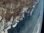 The image shared by NASA shows the Himalayas as captured from the ISS. The image shared by NASA shows the Himalayas as captured from the ISS.