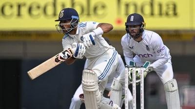 India's Dhruv Jurel plays a shot in front of England's Ben Foakes (AFP) India's Dhruv Jurel plays a shot in front of England's Ben Foakes (AFP)