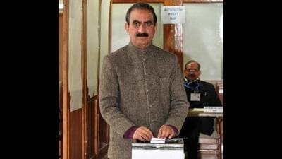 Chief minister Sukhvinder Singh Sukhu casting his vote for the Rajya Sabha election at the Himachal Pradesh Vidhan Sabha in Shimla on Tuesday. (HT Photo) Chief minister Sukhvinder Singh Sukhu casting his vote for the Rajya Sabha election at the Himachal Pradesh Vidhan Sabha in Shimla on Tuesday. (HT Photo)