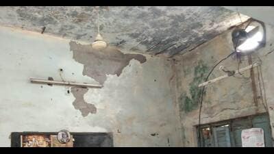 Dilapidated building of a government secondary school (HT FILE)