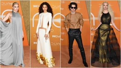 Florence Pugh, Zendaya, Timothée Chalamet, and Anya-Taylor Joy at the New York screening of Dune: Part Two. (AP, AFP) Florence Pugh, Zendaya, Timothée Chalamet, and Anya-Taylor Joy at the New York screening of Dune: Part Two. (AP, AFP)