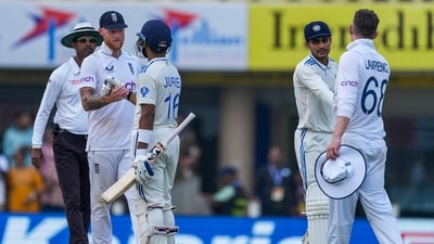 England's captain Ben Stokes, left greets India's Dhruv Jurel after India won the fourth Test in Ranchi (AP) England's captain Ben Stokes, left greets India's Dhruv Jurel after India won the fourth Test in Ranchi (AP)
