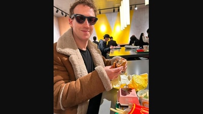 The image shows Mark Zuckerberg enjoying a meal at McDonald's in Japan. (Instagram/@zuck) The image shows Mark Zuckerberg enjoying a meal at McDonald's in Japan. (Instagram/@zuck)