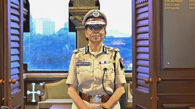 Mumbai, India - Jan. 9, 2024: IPS officer Rashmi Shukla of 1988 batch took over as the first female Director General of Police (DGP) of Maharashtra on Tuesday. She took the charge from Mumbai police commissioner, Vivek Phansalkar who was holding additional charge as DGP, in Mumbai, India, on Tuesday, January 9, 2024. (Photo by Anshuman Poyrekar/ Hindustan Times) (Hindustan Times) Mumbai, India - Jan. 9, 2024: IPS officer Rashmi Shukla of 1988 batch took over as the first female Director General of Police (DGP) of Maharashtra on Tuesday. She took the charge from Mumbai police commissioner, Vivek Phansalkar who was holding additional charge as DGP, in Mumbai, India, on Tuesday, January 9, 2024. (Photo by Anshuman Poyrekar/ Hindustan Times) (Hindustan Times)