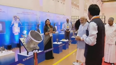 "As India is set to become the top-3 economy of the world, at the same time the country's Gaganyaan is also going to take our space sector to a new height," PM Modi added. (PTI) "As India is set to become the top-3 economy of the world, at the same time the country's Gaganyaan is also going to take our space sector to a new height," PM Modi added. (PTI)
