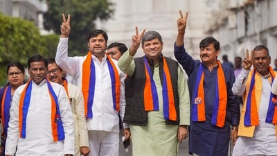 Elections for the 15 Rajya Sabha seats in Uttar Pradesh, Karnataka and Himachal Pradesh are being held today. (PTI) Elections for the 15 Rajya Sabha seats in Uttar Pradesh, Karnataka and Himachal Pradesh are being held today. (PTI)
