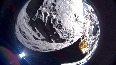 The lander, named Odysseus, is the first U.S. spacecraft to land on the moon in more than 50 years. It is carrying experiments for NASA, the main sponsor of the mission.&nbsp; (via REUTERS)