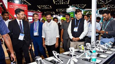 Telangana chief minister Revanth Reddy at the opening ceremony of Bio Asia-2024 Conference, in Hyderabad (PTI) Telangana chief minister Revanth Reddy at the opening ceremony of Bio Asia-2024 Conference, in Hyderabad (PTI)