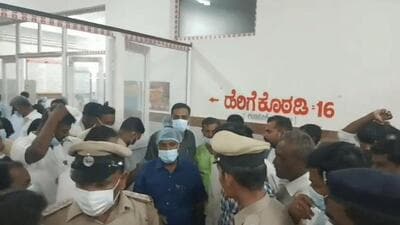 The incident took place at Pavagad Mother and Children Hospital in Pavagada taluk, located about 160km from Bengaluru (HT) The incident took place at Pavagad Mother and Children Hospital in Pavagada taluk, located about 160km from Bengaluru (HT)