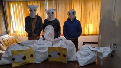 Three men were caught while packing around 50kg of pseudoephedrine. (ANI) Three men were caught while packing around 50kg of pseudoephedrine. (ANI)