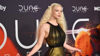 Anya Taylor-Joy shows off her dress at the red carpet. She has a special role in the movie which has been kept a secret so far. (AFP) Anya Taylor-Joy shows off her dress at the red carpet. She has a special role in the movie which has been kept a secret so far. (AFP)