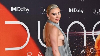 Florence Pugh arrives for the premiere. Dune two-parter covers the first volume of five books Herbert wrote in the series, which his son continued after Herbert's death. (AFP) Florence Pugh arrives for the premiere. Dune two-parter covers the first volume of five books Herbert wrote in the series, which his son continued after Herbert's death. (AFP)