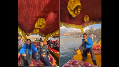 Sachin Tendulkar enjoys a shikara ride with his wife Anjali Tendulkar. (Instagram/@sachintendulkar) Sachin Tendulkar enjoys a shikara ride with his wife Anjali Tendulkar. (Instagram/@sachintendulkar)