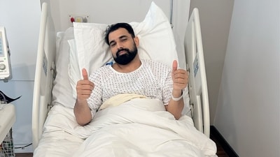 Mohammed Shami after his surgery Mohammed Shami after his surgery