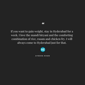 Ayesha Khan on her love for Hyderabadi food Ayesha Khan on her love for Hyderabadi food
