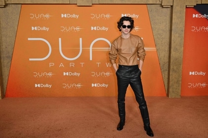 Timothee Chalamet arrives for the premiere of Dune: Part Two in New York City. (AFP) Timothee Chalamet arrives for the premiere of Dune: Part Two in New York City. (AFP)