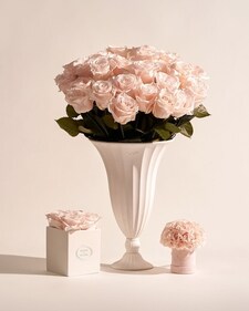 Use cello tape to make a grid pattern on a wide-mouth vase for an evenly distributed bouquet (Instagram) Use cello tape to make a grid pattern on a wide-mouth vase for an evenly distributed bouquet (Instagram)