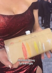 The cardboard purse that Hannah Waddingham's daughter, Kitty, made for her mother (Instagram) The cardboard purse that Hannah Waddingham's daughter, Kitty, made for her mother (Instagram)