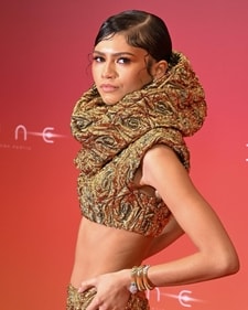 Zendaya wears a hooded two-piece set at Dune: Part 2 (Instagram) Zendaya wears a hooded two-piece set at Dune: Part 2 (Instagram)
