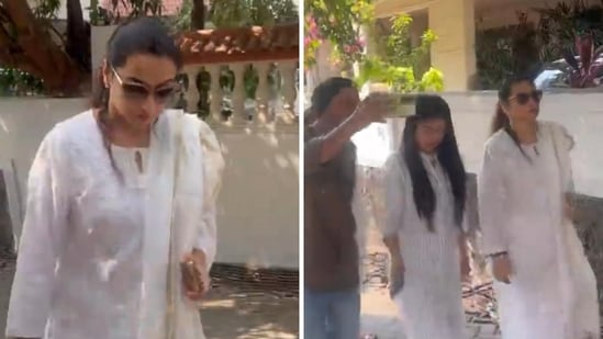 Vidya Balan at Pankaj Udhas's residence.