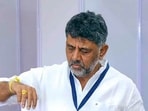 Karnataka Deputy Chief Minister DK Shivakumar casts his vote for the Rajya Sabha elections, in Bengaluru on Tuesday. (ANI Photo)
Karnataka Deputy Chief Minister DK Shivakumar casts his vote for the Rajya Sabha elections, in Bengaluru on Tuesday. (ANI Photo)