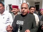 Leader of Opposition in the Himachal Pradesh assembly, Jairam Thakur speaks to the media after staging a walkout on Wednesday.