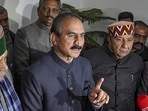 Himachal Pradesh chief minister Sukhvinder Singh Sukhu in Shimla on Wednesday. (PTI)