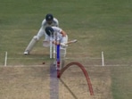 The Hawk-Eye for Joe Root's dismissal in the 4th Test The Hawk-Eye for Joe Root's dismissal in the 4th Test