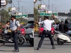 Indore traffic cop managing traffic while dancing. Indore traffic cop managing traffic while dancing.